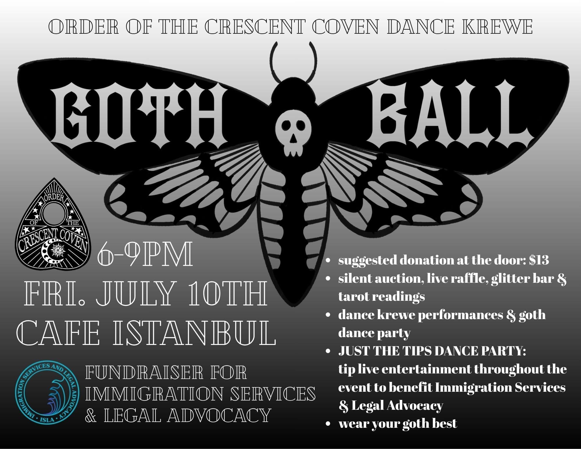 Goth Ball fundraiser for ISLA